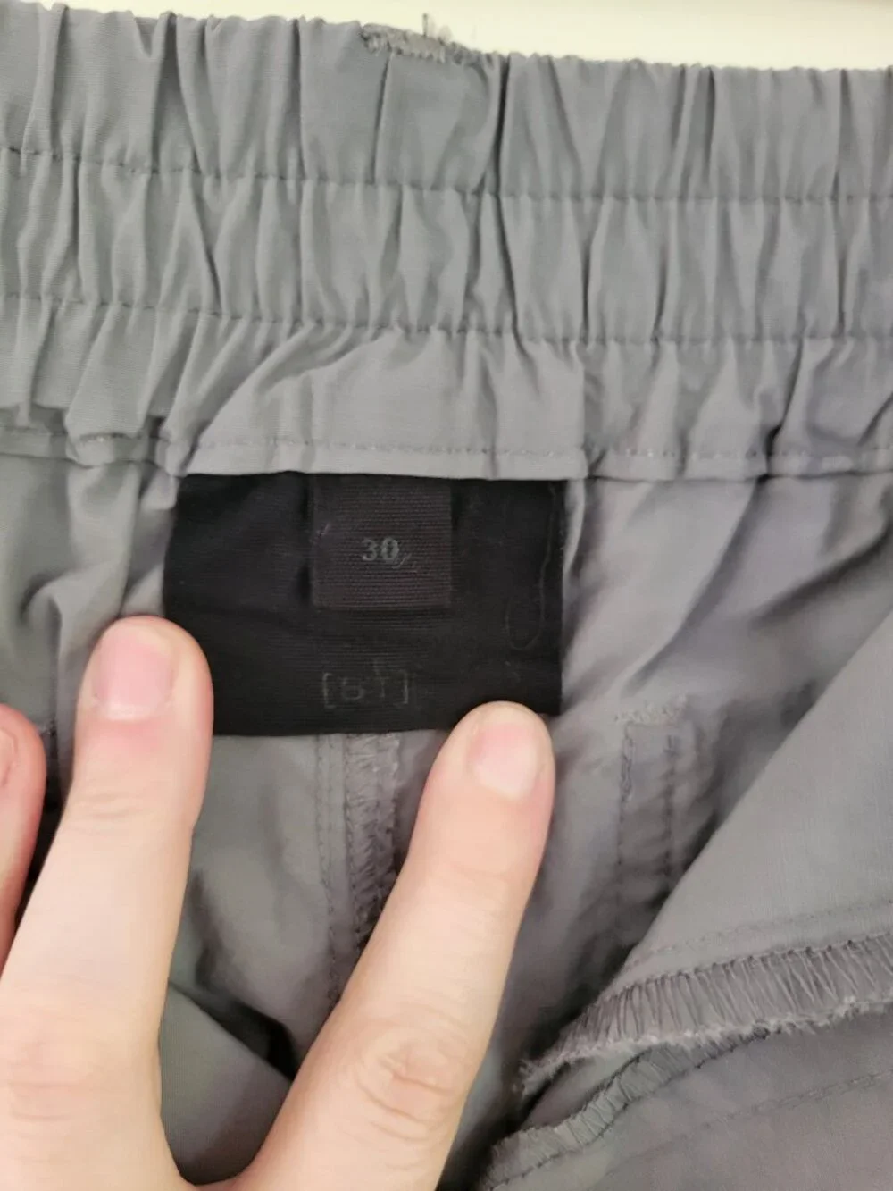 Blacktailor N1 Relaxed Cargo Pants Gray 100% Nylon Streetwear Gorpcore Sz 30